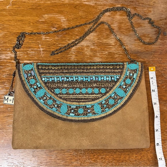 Mary Frances Turquoise Power Beaded Clutch Bag - Picture 3 of 7